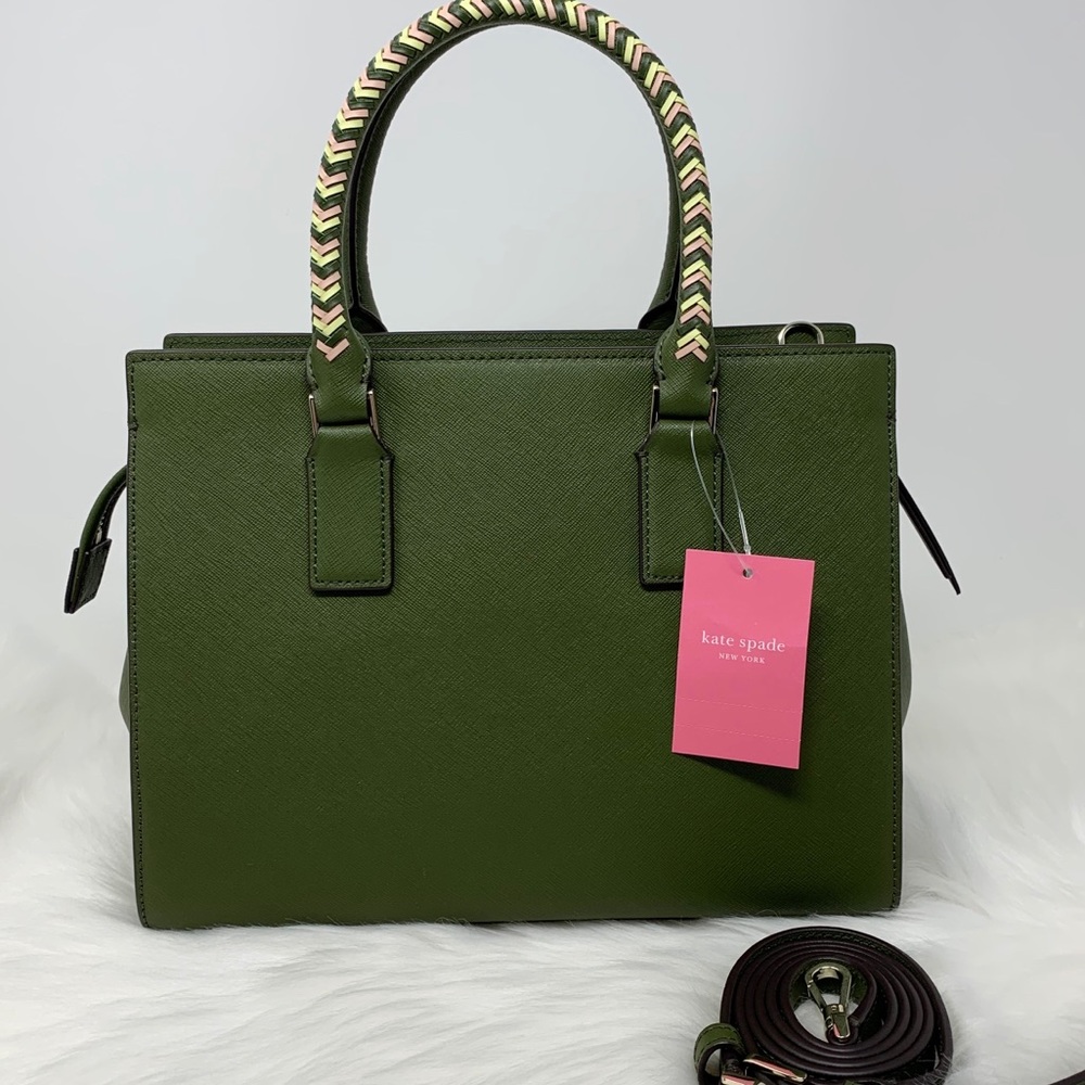 Kate spade medium satchel Cameron woven sapling - Picture 5 of 8